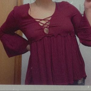 Maroon/deep purple long sleeve